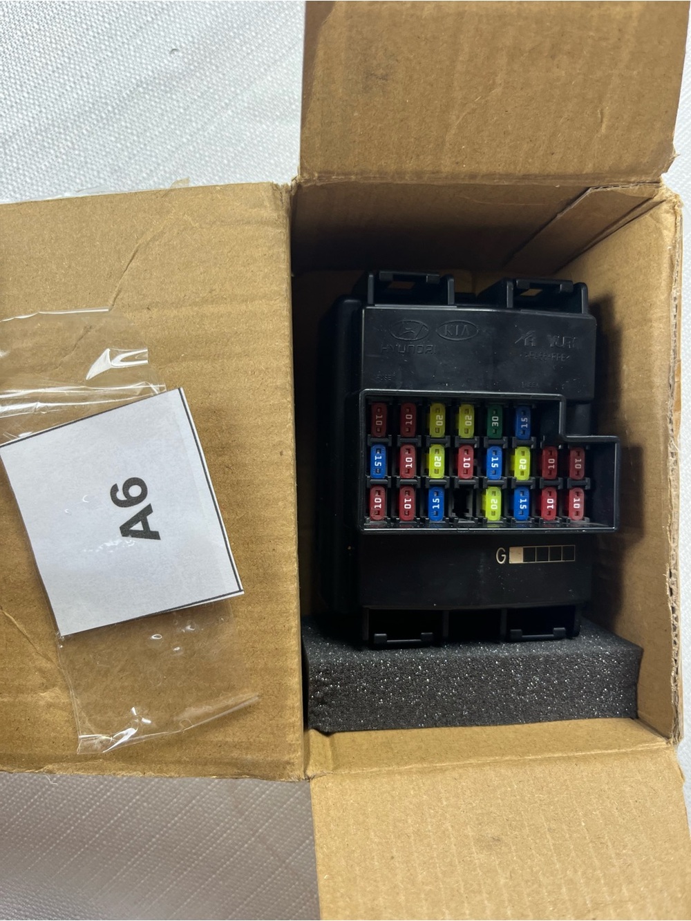 Black Fuse Box Module with Multicolor Fuses